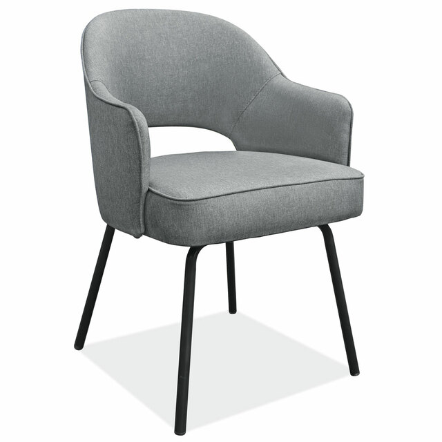 Office Source Kinsley Collection Modern Guest Chair with Black Metal Legs 05KI25MGF