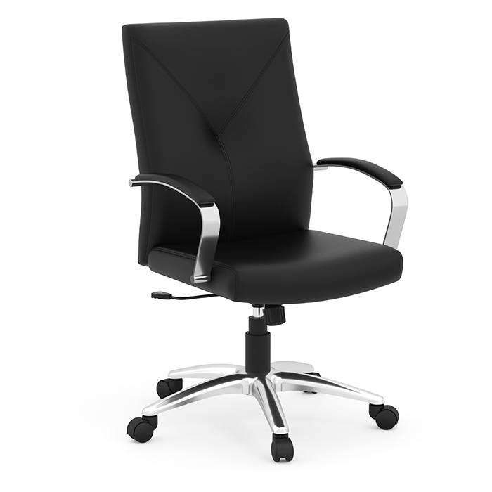 Performance Wren Black w/Chrome Base Executive Chair