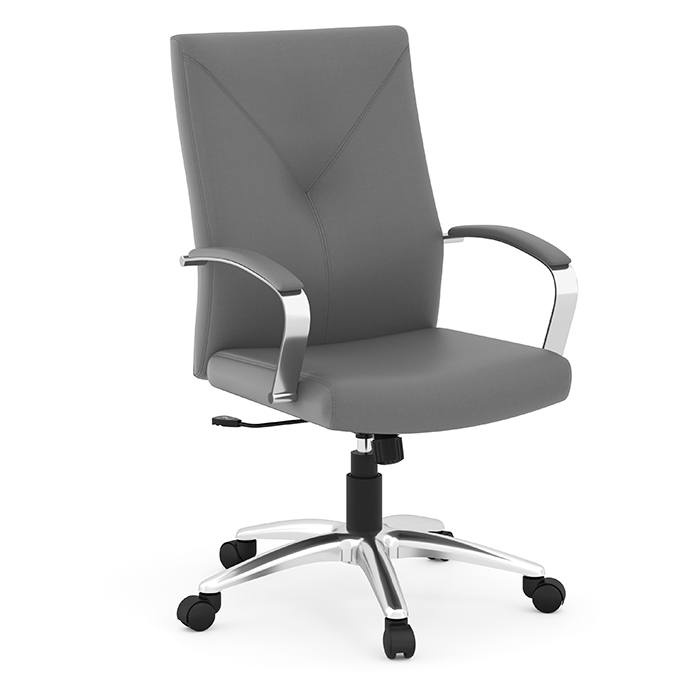 Performance Wren Gray w/Chrome Base Executive Chair 