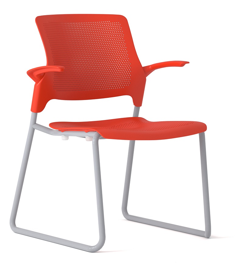 Global Stream Multi-Purpose Arm Chair With Sled Base 2076APP 