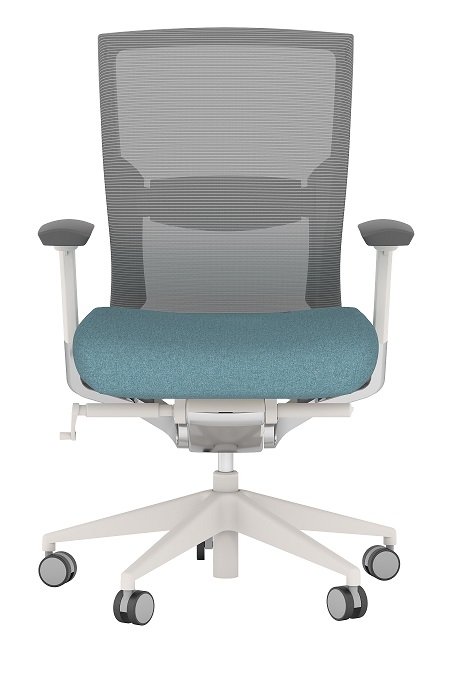 Performance Konfurb Propel Blue/White Frame Ergonomic Mesh Back Chair 