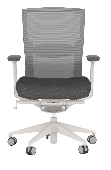 Performance Konfurb Propel Gray/White Frame Ergonomic Mesh Back Chair   