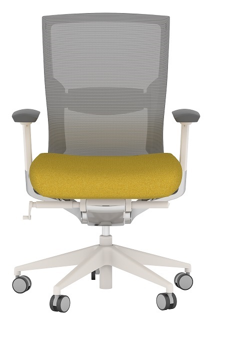 Performance Konfurb Propel Mustard/White Frame Ergonomic Mesh Back Chair  
