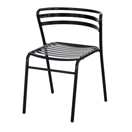 Safco CoGo Steel Outdoor/Indoor Black Stack Chair 4360BL (2 Pack)
