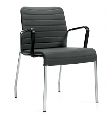 Global Lite Upholstered Four Legged Chair w/Loop Arms #5952