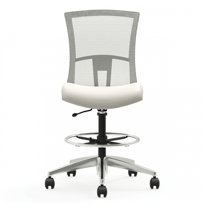 Global Vion Mesh Medium Back Armless Drafting Stool #6327-6