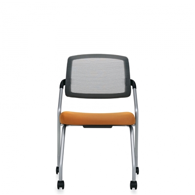 Global Spritz Armless Flip Seat Nesting Chair w/Casters #6764C