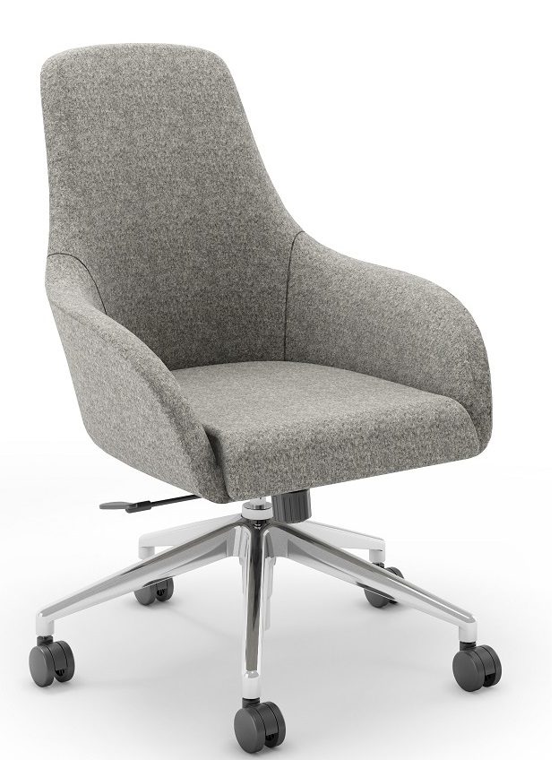Element Ashlee Swivel Chair - Felt Gray Fabric