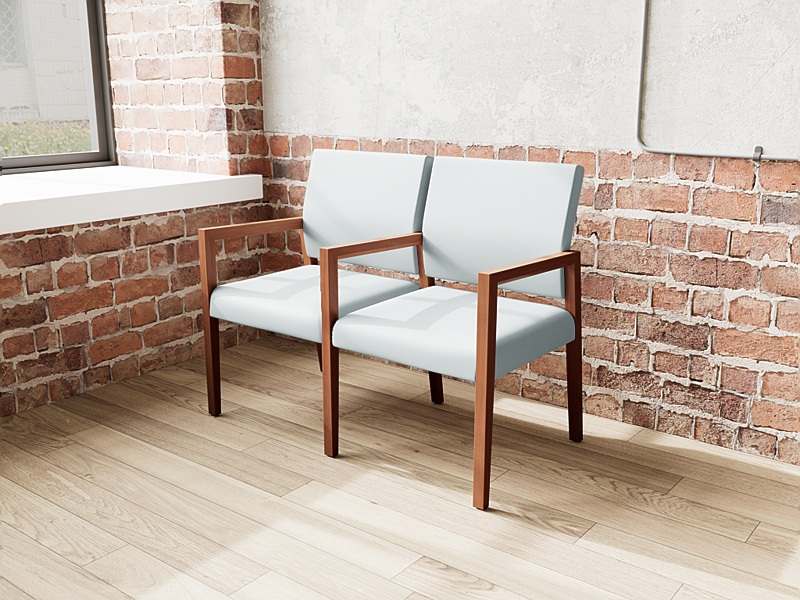 Lesro Brooklyn 2 Seat Sofa W/Center Arms BK2103