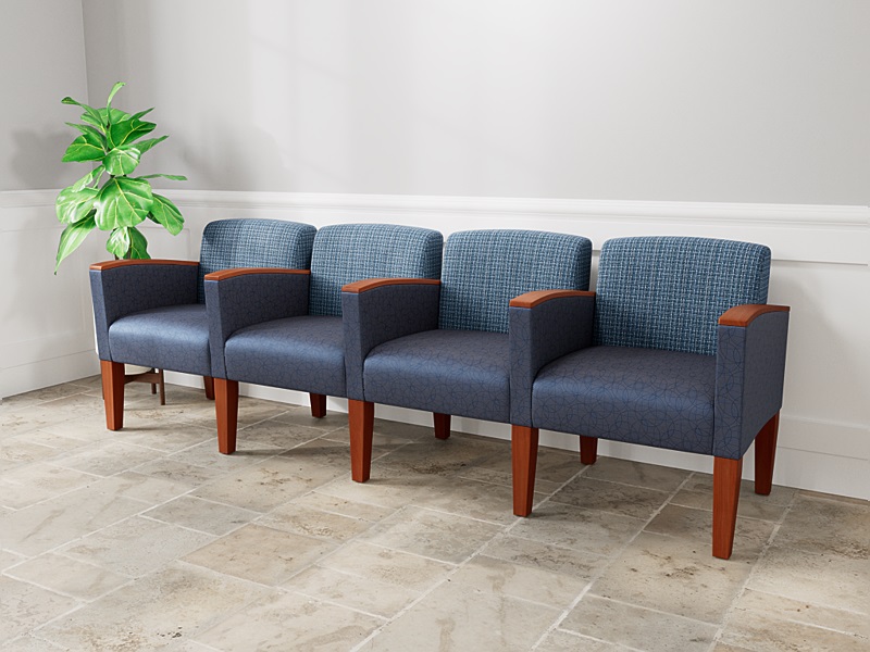 Lesro Belmont 4 Seats w/ Center Arms BL4103