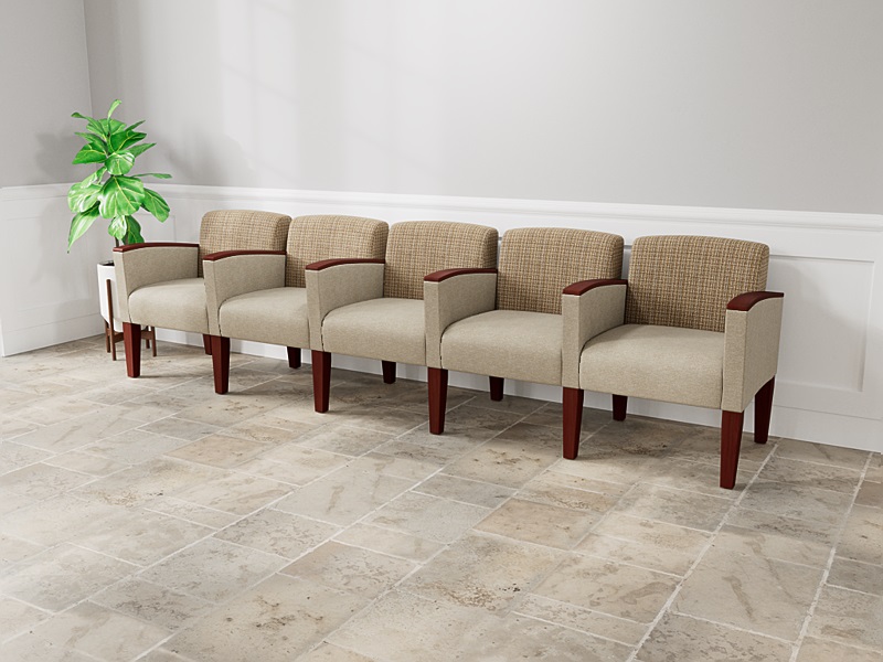 Lesro Belmont 5 Seats w/ Center Arms BL5103