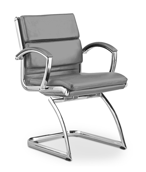 Corp Design Livello Grey Leather Guest Chair   