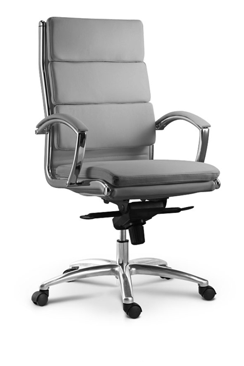 Corp Design Livello Grey Leather Executive High Back Chair  