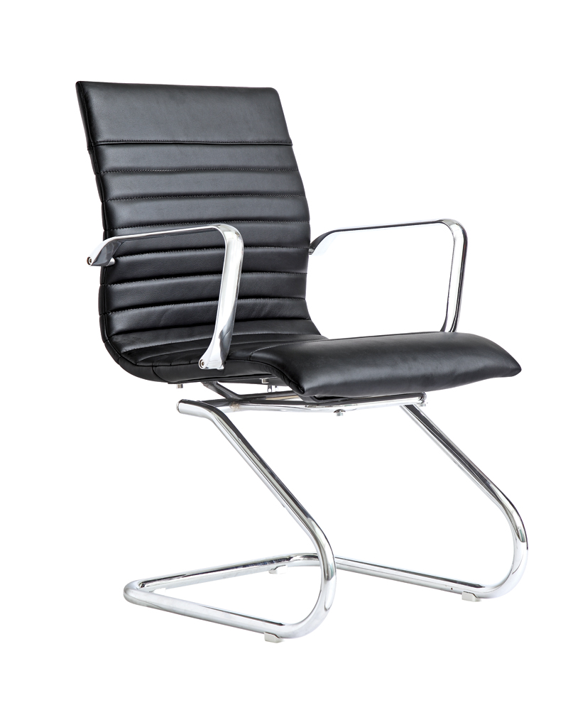 Corp Design Zetti Black Leather Executive Guest Chair    