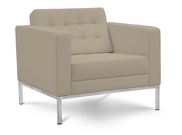 Corp Design Leather Piazza Lounge Chair - Sand