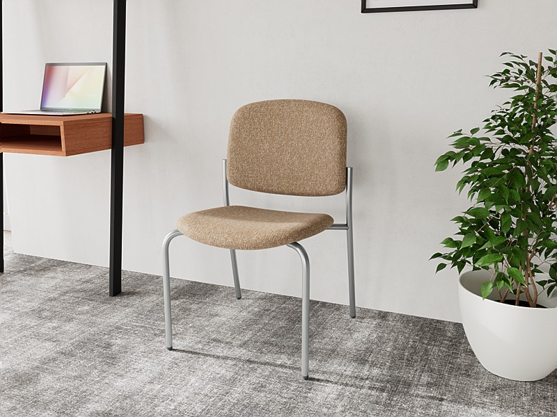 Lesro Chat Square Back Armless Guest Chair CX1172