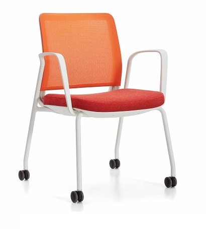 Global Factor Guest Chair with Casters 5545AMC