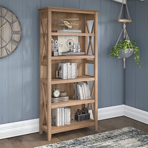 Bush Home Key West Tall 5 Shelf Bookcase