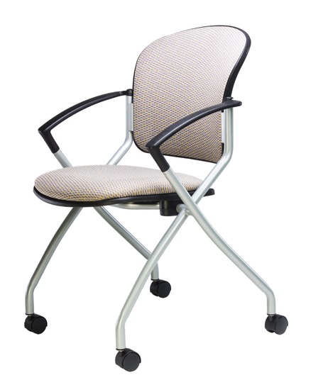 RFM Seating Link Upholstered Back Nesting Chair W/Arms #152A