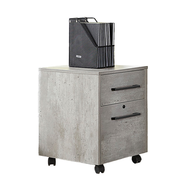 Office Source Artisan Series Box/File Mobile Pedestal - Cement Finish MNC202CT