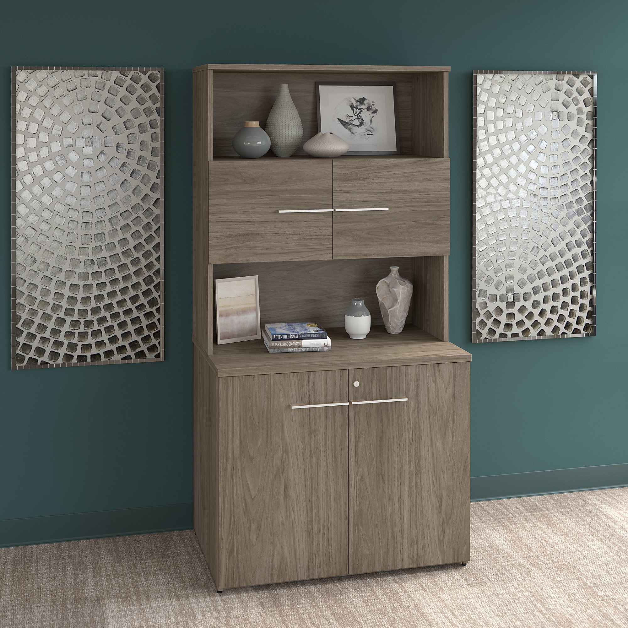 BBF Office 500 36W Tall Storage Cabinet with Doors and Shelves