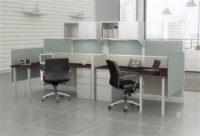 Open Plan 2 Pack 4'x6' Workstation TYPICAL 5