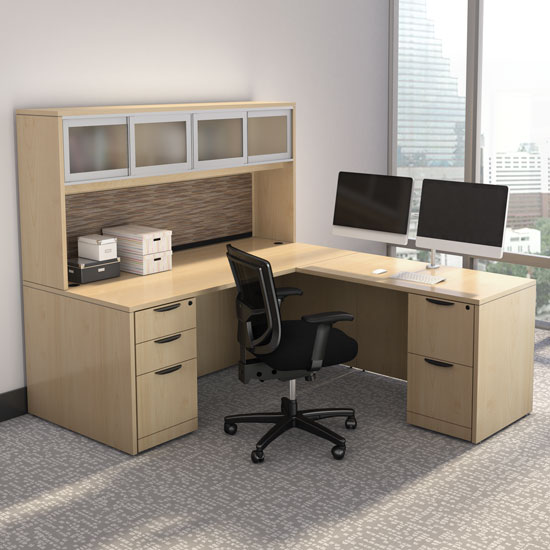 Office Source Modern Desk Typical Layout OSTYP127