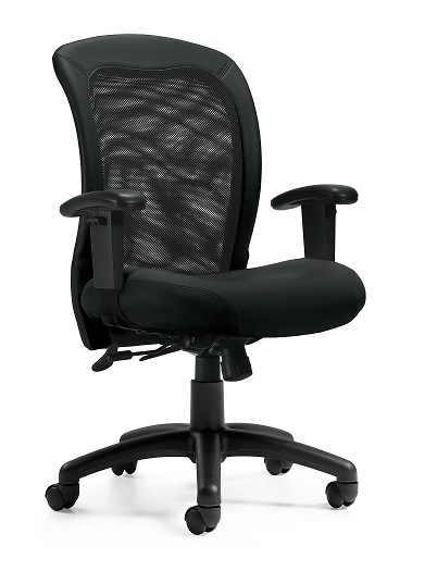 OTG Luxhide Adjustable Mesh Back Ergonomic Chair #OTG11692
