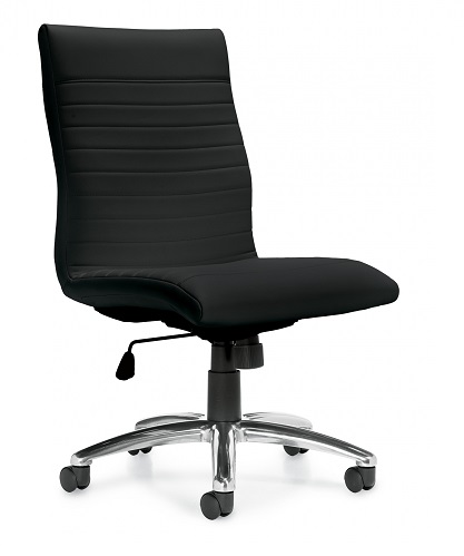 OTG Luxhide Executive Armless Chair #OTG11732