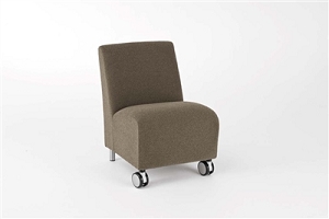 Lesro Ravenna Armless Guest Chair w/ Casters RV1102C