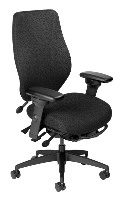 ErgoCentric tCentric Hybrid Upholstered Seat and Back Multi-Tilt Chair 