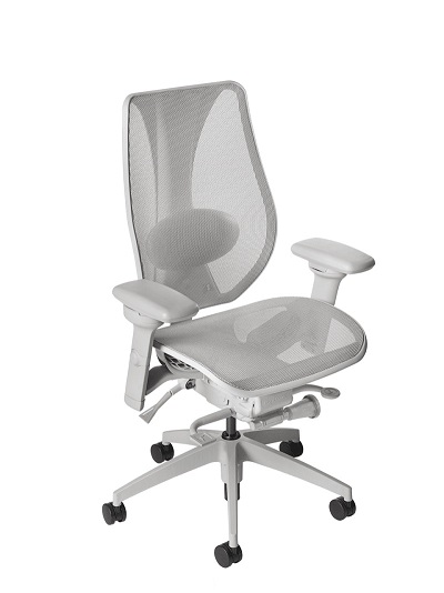 ErgoCentric tCentric Hybrid All Mesh Synchro Glide Chair - Light Gray