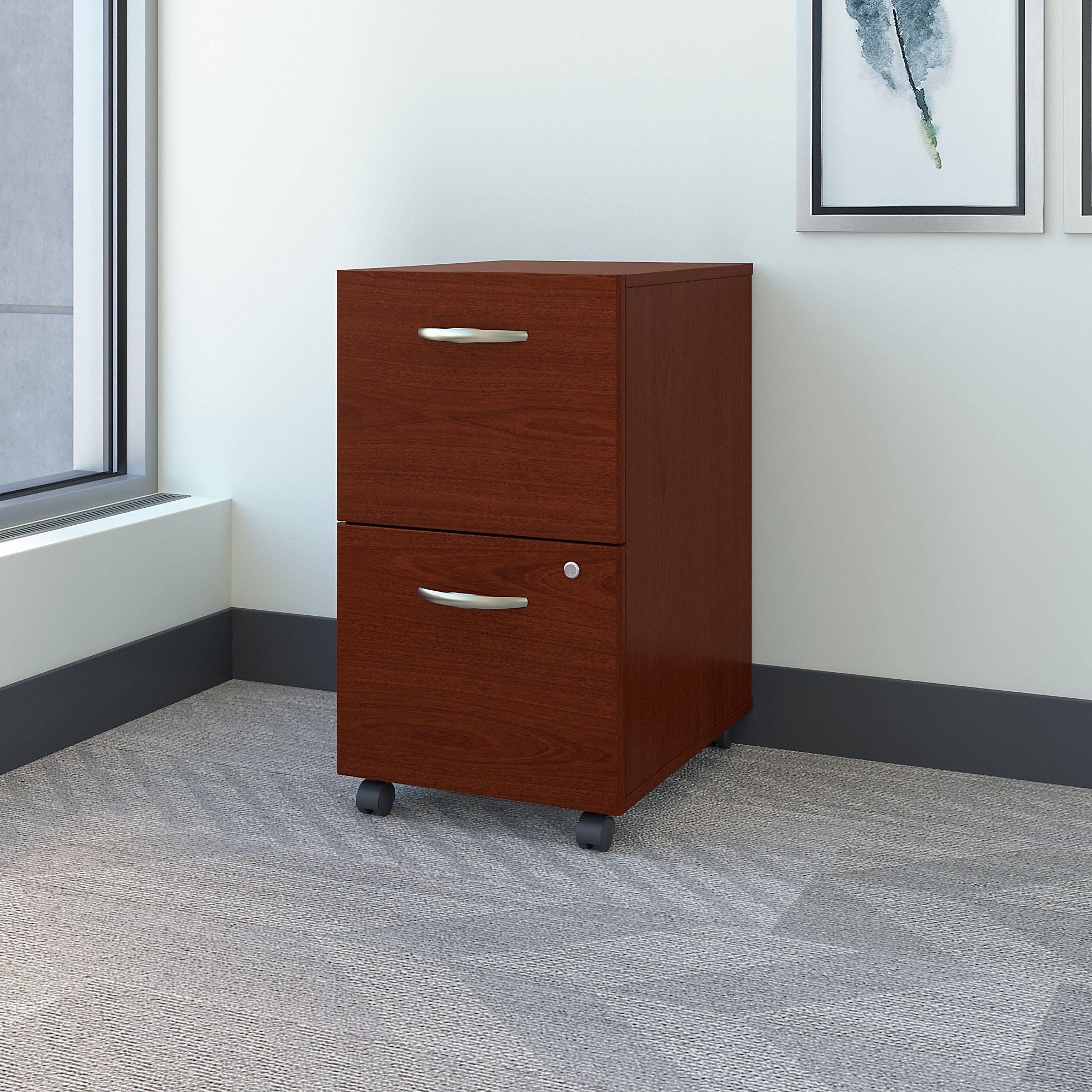 BBF Series C 2 Drawer Mobile File Cabinet - Assembled