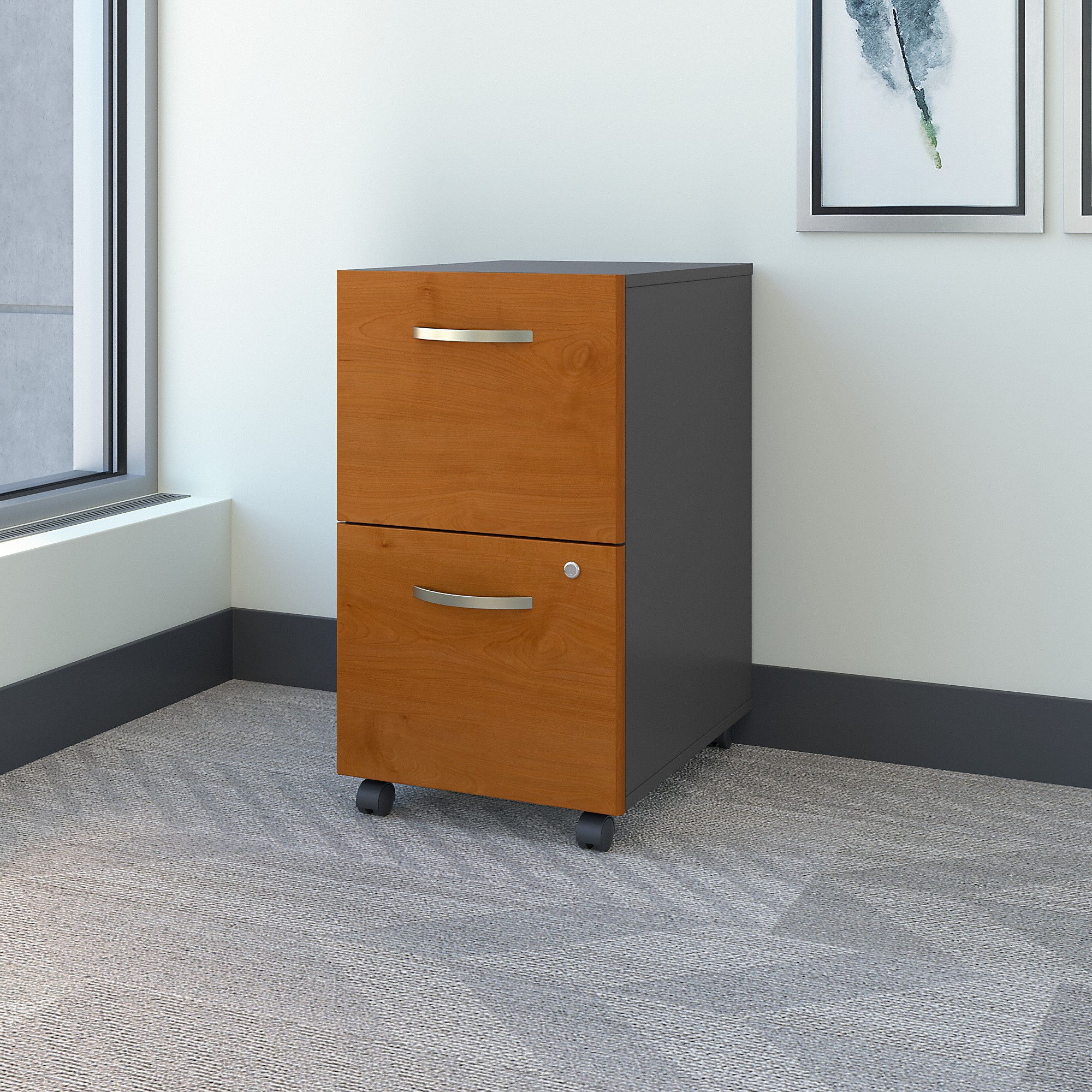 BBF Series C 2 Drawer Mobile File Cabinet - Assembled