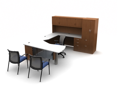 Global Zira Contemporary Desk Unit #ZRA508L