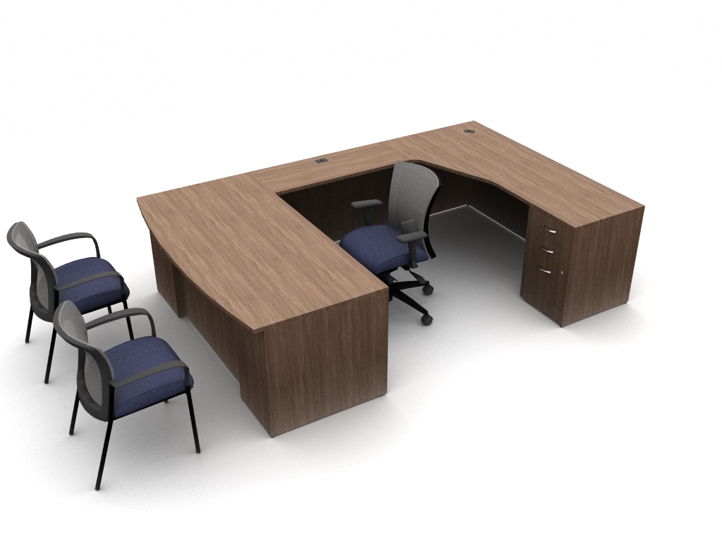 Global Zira Contemporary Desk Unit #ZRA516L
