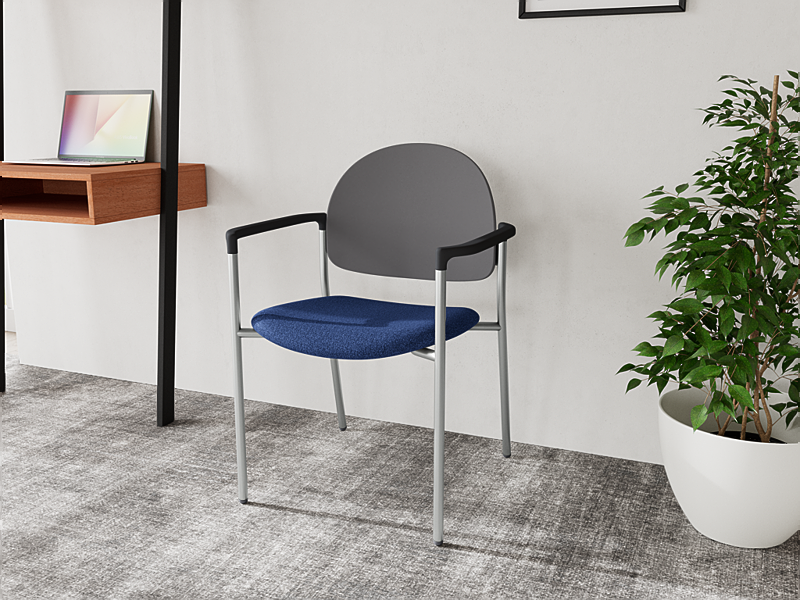 Lesro Chat Poly Back Upholstered Seat Guest Chair CX1141